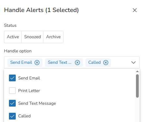Screenshot of check box