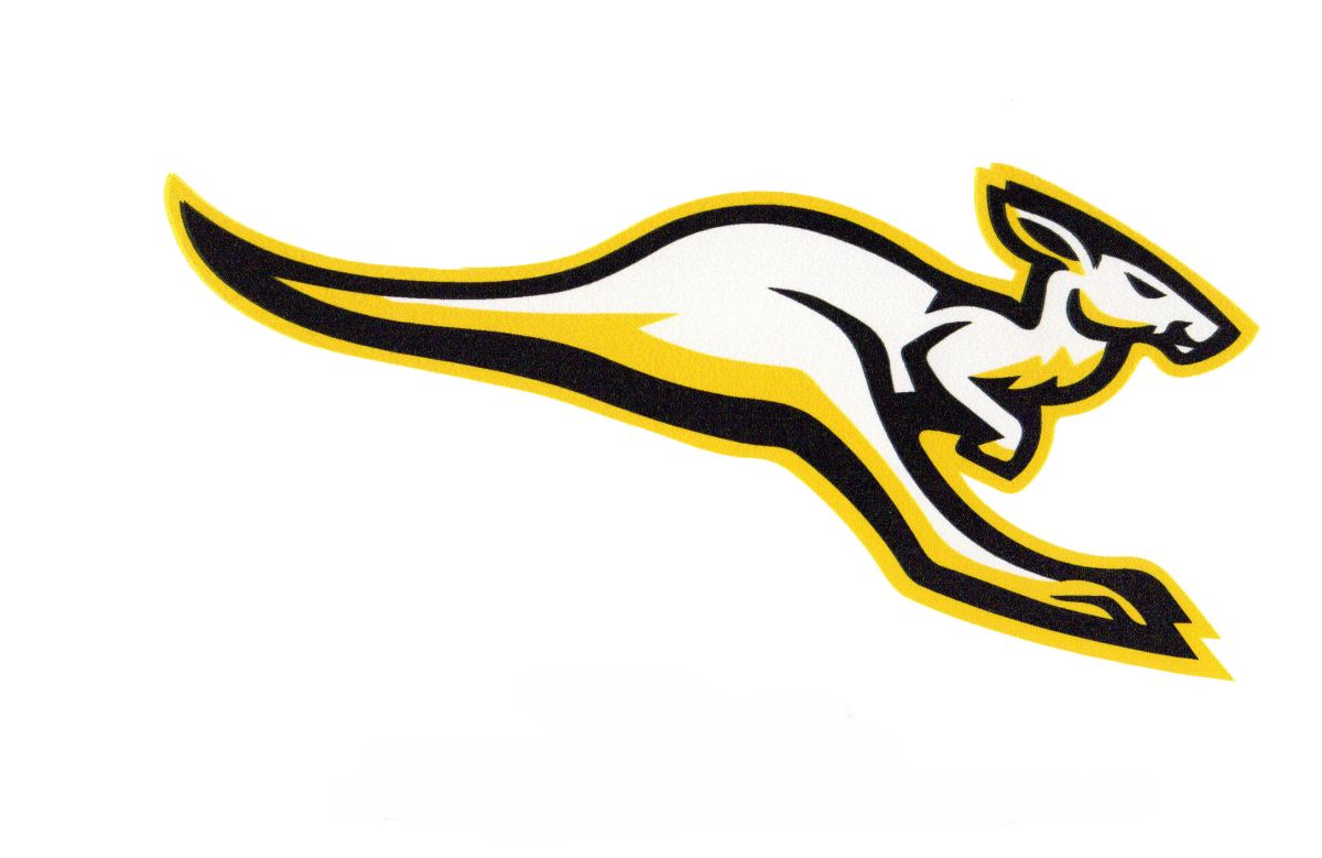 Kress ISD Kangaroo Outlined with gold