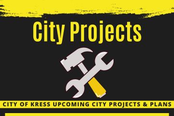 City of Kress upcoming city projects and plans